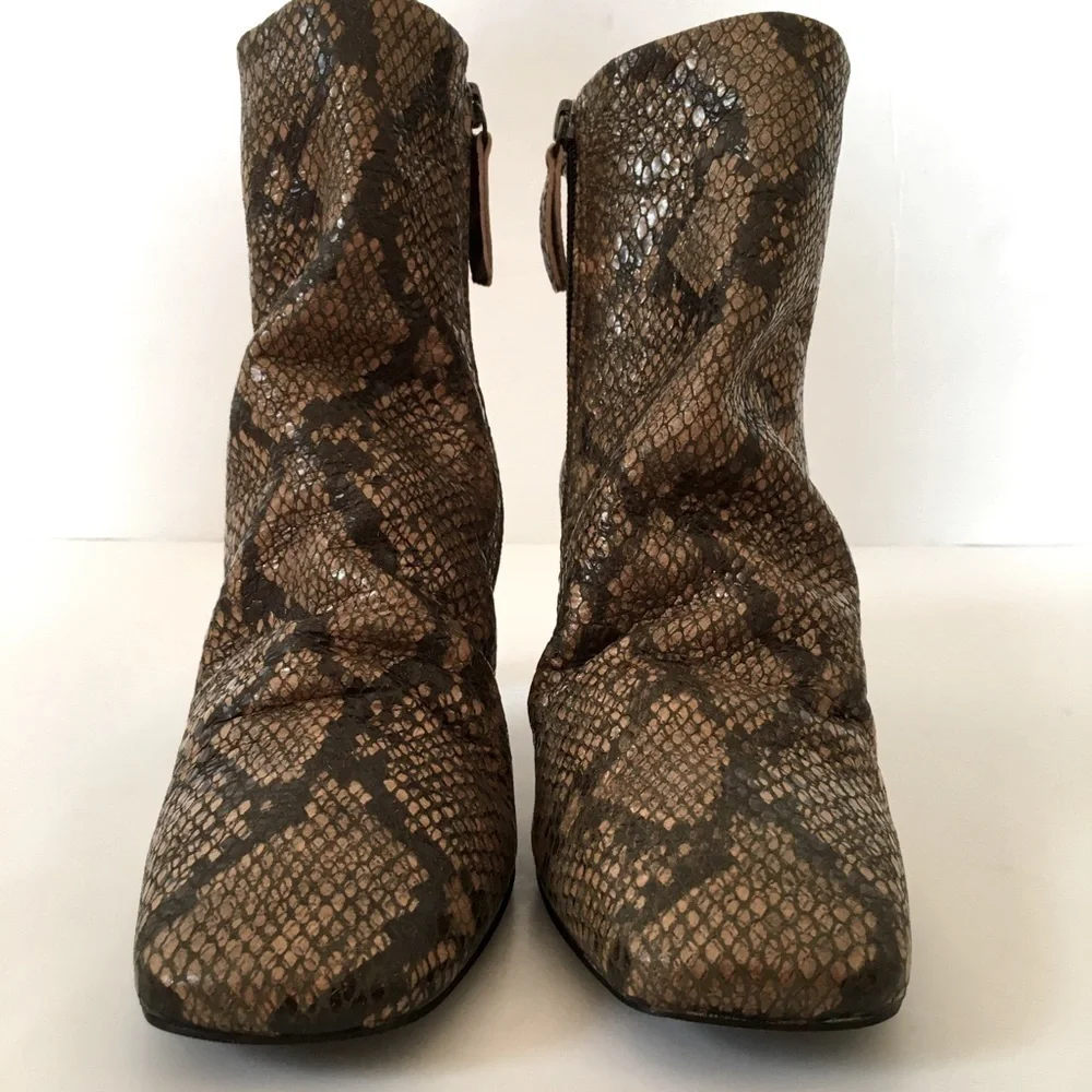 Free People Cybill Heel Brown Leather Ankle Boot